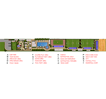 Realistic Recreational Site plan or landscape design